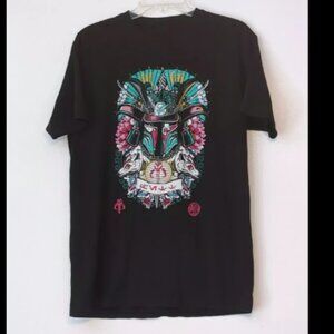 Mandalorian Samurai Star Wars Large Crew Neck Short Sleeve Tee Bounty Hunter